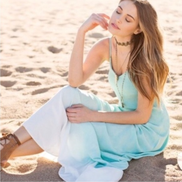 Joyfolie Mia Joy Celeste Dip Dye Maxi Dress NWT - Picture 10 of 10